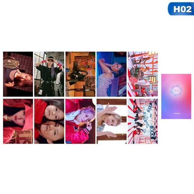 10Pcs/Set Kpop MAMAMOO Album Reality In BLACK Self Made Paper Lomo Card Photo Card Poster Photocard Fans Gift Collection