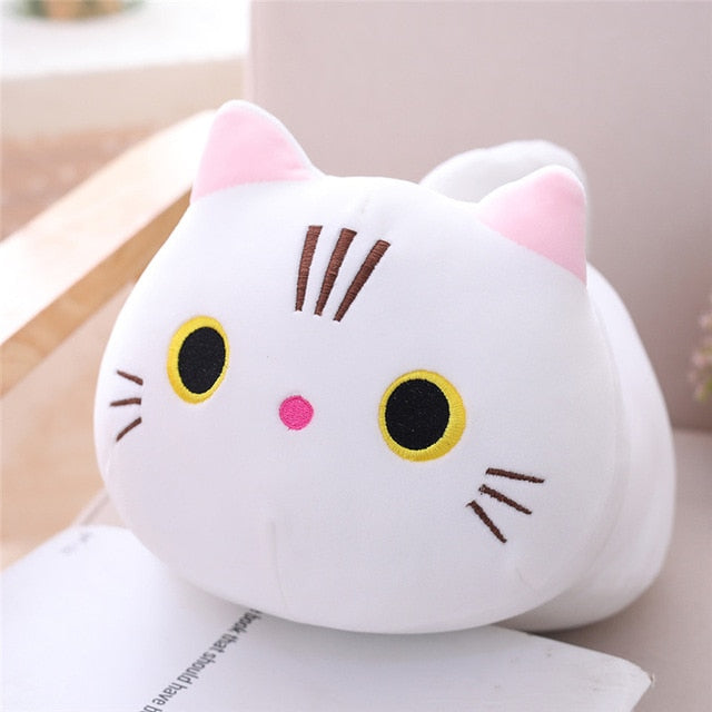 25/35cm Cute Plush Cat Pillow Baby Plushies Toys Stuffed Animal Interactive Soft Stuff Dolls Kawaii for Children Kids Girls Gift