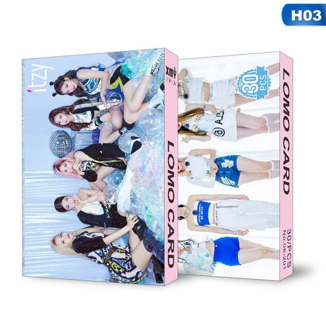 30PCS/Set Kpop STRAY KIDS TXT Twice GOT7 EXO ITZY LOMO Card Good Quality Album Poster HD Photocard Fans Gift