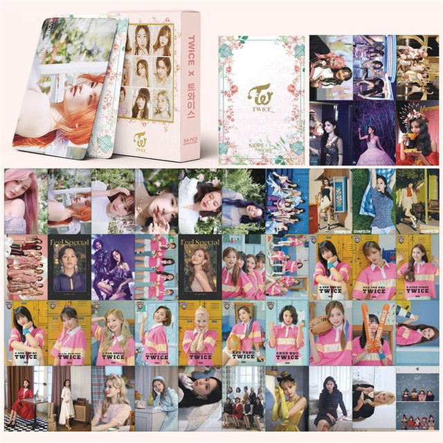 54 Pcs / Set Kpop TWICE Lomo Card HD Print High Quality Photocard Photo Album Poster Card Elegant Packaging Fans Gift