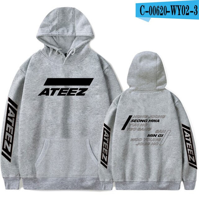 ATEEZ Men/women 2021 New Fashion Hip Hop Hoodies High Quality Streetwear Hoodies ATEEZ Men's Sweatshirt Print Casual