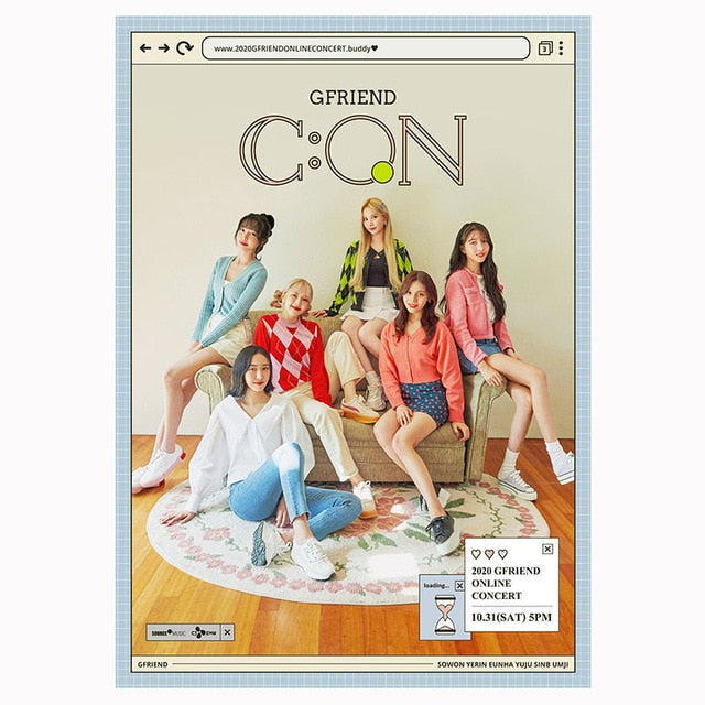 GFRIEND 2020 Online Concert Posters Wall Decoration Stickers