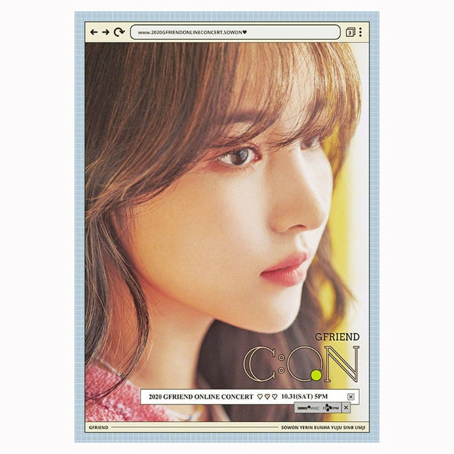 GFRIEND 2020 Online Concert Posters Wall Decoration Stickers