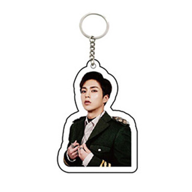 KPOP EXO Keychain 5th Album Don't Mess Up My Tempo Chains Keyring Accessories Acrylic Key Ring Jewelry Gift for Women Men
