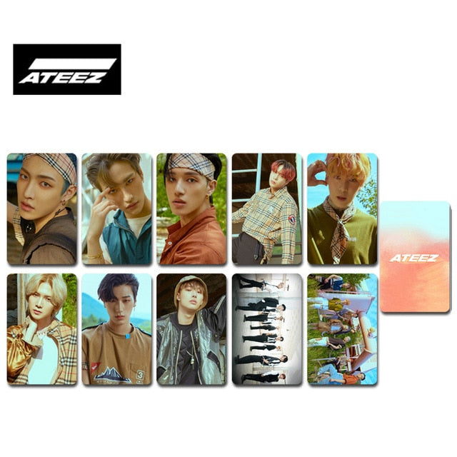 Kpop ATEEZ Photocard Album Series Double Side HD photo Round corner Photo Card High quality