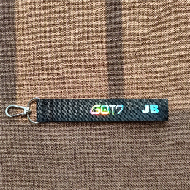 Kpop GOT7 Album Laser JB MARK JR Keyring Mobile Phone Strap Lanyard Pendant For Fans Collection OD102