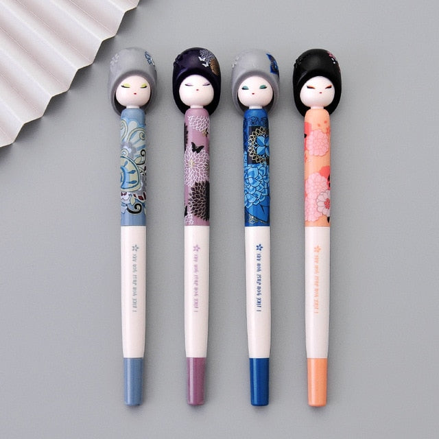 M&G NEW Kawaii 4pcs/lot 0.5mm Matryona DOLL Gel Pen black ink cute gelpen for school supplies stationary pens stationery