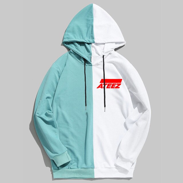 Newest Kpop ATEEZ Design Men Women Hoodies Hoody Sweatshirt Brand Spring Autumn Streetwear Patchwork Hip Hop Unisex Clothing