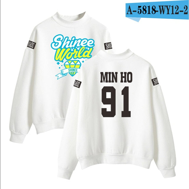 SHINee Kpop Turtlenecks Hoodies Sweatshirts Women/Men Korean Style