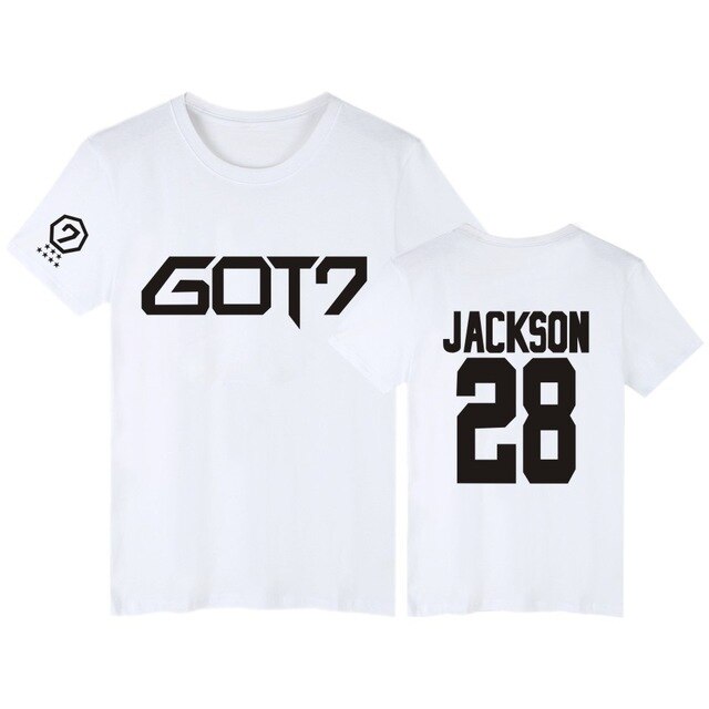 Summer KPOP GOT7 T Shirt Women JB Jackson Album Fans Support T-shirt Women Short Sleeve Cotton GOT7 Tshirt Never Ever