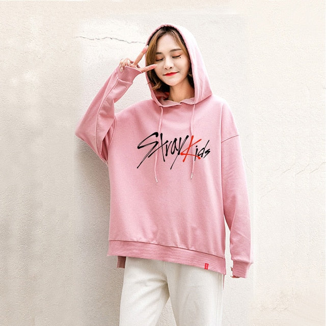 stray kids sweatshirt kpop oversized hoodie graphic print Korean clothes oversize ladies fall clothing
