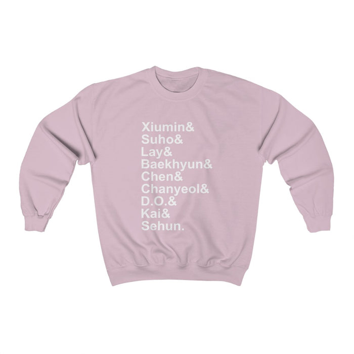 EXO Xiumin& Suho& Lay& Baekhyun& Chen& Chanyeol& Do& Kai& Sehun Sweatshirt - EXO Sweatshirt - Kpop Crewneck Women Sweatshirt