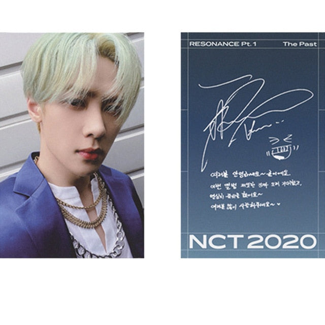 1/23PCS KPOP 2020 NCT Photocard RESONANCE PT.1 New Album Signature Blue Ins Small LOMO Card Self Made For Fans Gift Collection