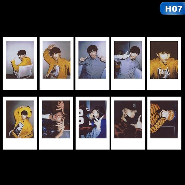 10PCS/Set KPOP NCT 127 Taeyong WINWIN Photo Cards Poster LOMO Cards Self Made Paper Photocard Fans Gift Collection