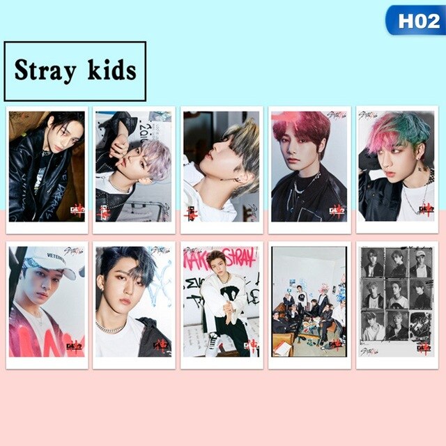 10PCS/Set NEW KPOP STRAY KIDS LOMO Cards Album HD Photocards For Fans Collective Photo Cards Autograph