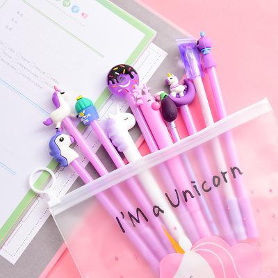 10Pcs/Set Gel Pen Unicorn Pen Stationery Kawaii School Supplies Gel Ink Pen School Stationery Office Suppliers Pen Kids Gifts