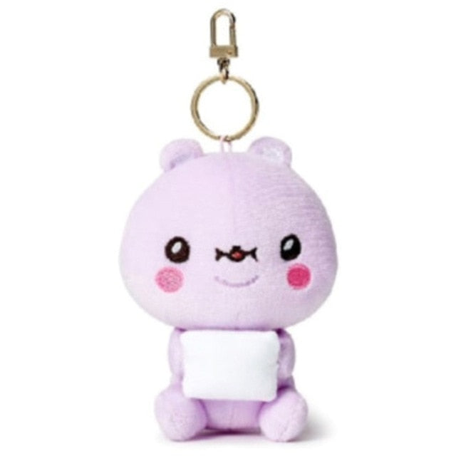 12Cm Monsta X Cute Plush Toy Pendant Cartoon Bag Keychain Plush Doll  Cute Stuffed Toys Keyring
