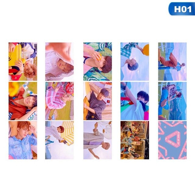 14Pcs/Set KPOP Seventeen Team  Album Collection Love Letter Photo Card PVC Cards Self Made LOMO Card Photocard Fans Collection