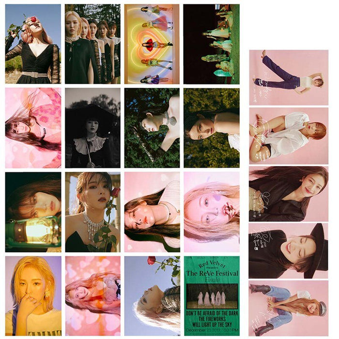 16Pcs/set KPOP Red Velvet Girls Album HD Photo Card PVC Cards Self Made LOMO Card Photocard