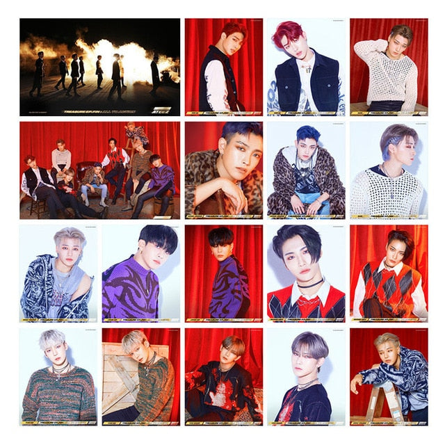 18 Pcs/ Set Kpop ATEEZ New Album TREASURE EP FIN ALL TO ACTION LOMO Card Peripheral Postcard Greeting Card