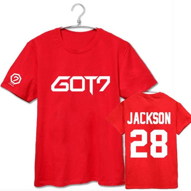Kpop Newest 201Summer coat men women GOT7 KPOP Cotton Korean version Letter printing black red Loose Short sleeve Round neck T-shirt Lovers that you'll fall in love with. At an affordable price at KPOPSHOP, We sell a variety of 201Summer coat men women GOT7 KPOP Cotton Korean version Letter printing black red Loose Short sleeve Round neck T-shirt Lovers with Free Shipping.