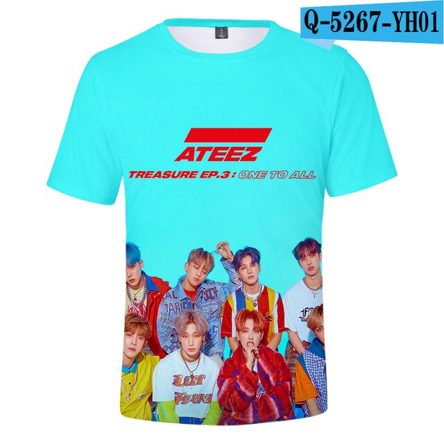 KPOP ATEEZ  Kpop tshirts women   Leaf Kpop Plus Size Street style - Kpopshop