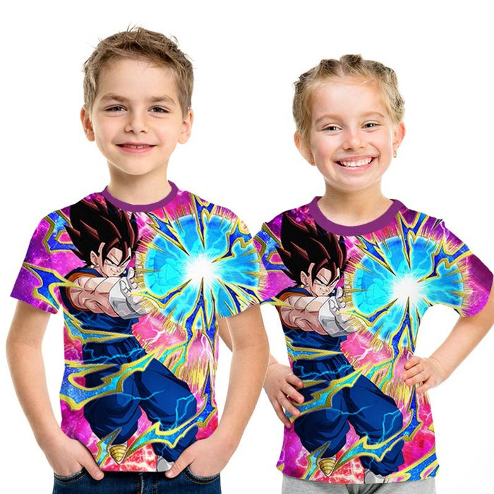 Kids Dragon Ball Z 3D Anime Goku Vegeta T-shirts Dragonball Shirt Super Saiyan Vegeta Children - Kpopshop
