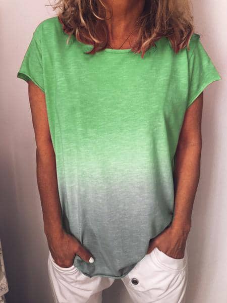 Women Gradient Tops Lady Loose T-shirts oversized S-5XL s - Kpopshop