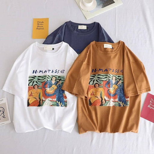 Kpopshop Originals - new women  O-neck chic basic t-shirts korean vintage womens  tops - Kpopshop