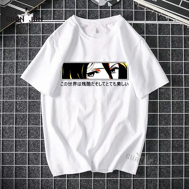 2020 Anime Attack On Titan T Shirts Tees Shirt Tops Design Cotton Black Short-Sleeved Aesthetic Japanese Anime T Shirt