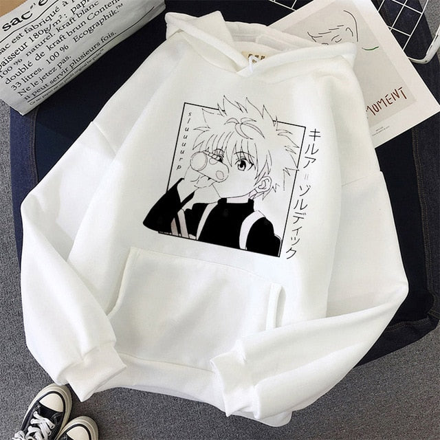 2021 Hot Japanese Anime Manga Kawaii Hunter X Hunter Hoodies Men/Women Short Sleeve Sweatshirt  For Teens
