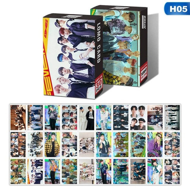30PCS/Set KPOP ATEEZ NCT DREAM IU TWICE RED VELVET Photocard HD Photo Cards Album Photocard for Fans Gifts