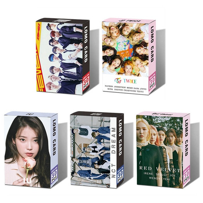 30PCS/Set KPOP ATEEZ NCT DREAM IU TWICE RED VELVET Photocard HD Photo Cards Album Photocard for Fans Gifts