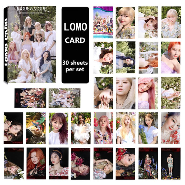 30PCS/Set KPOP TWICE 9th Album MORE & MORE HD Photo Card PVC Cards Self Made LOMO Card Photocards