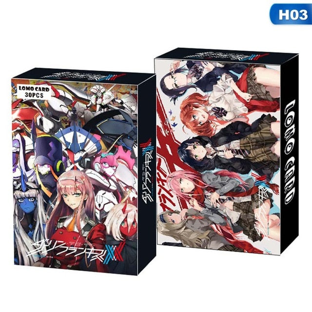 30Pcs/Box My Hero Academia DARLING In The FRANXX Re Lomo Card Mini Postcard Fans Gift Fans Collection