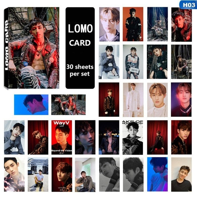 30Pcs/Set High Quality Kpop NCT WAYV Solo Photo Card Winwin Lucas Ten Turn Back Time Photocard Stationery