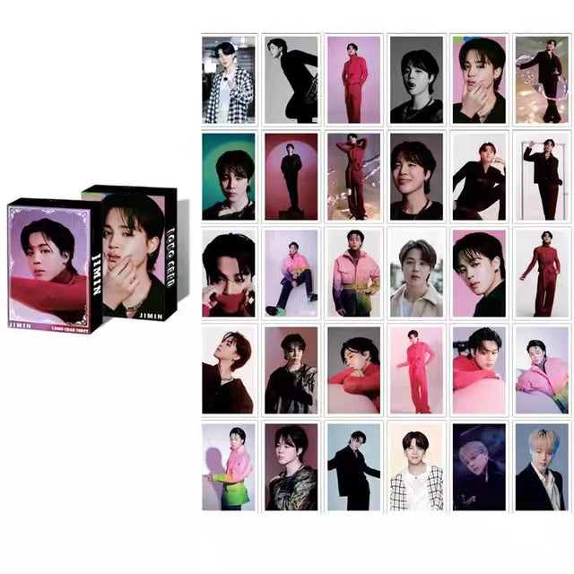 30pcs/box Kpop Boys Lomo Card Set Jungkook Jimin Photocard Stray Kids Photo Card Album