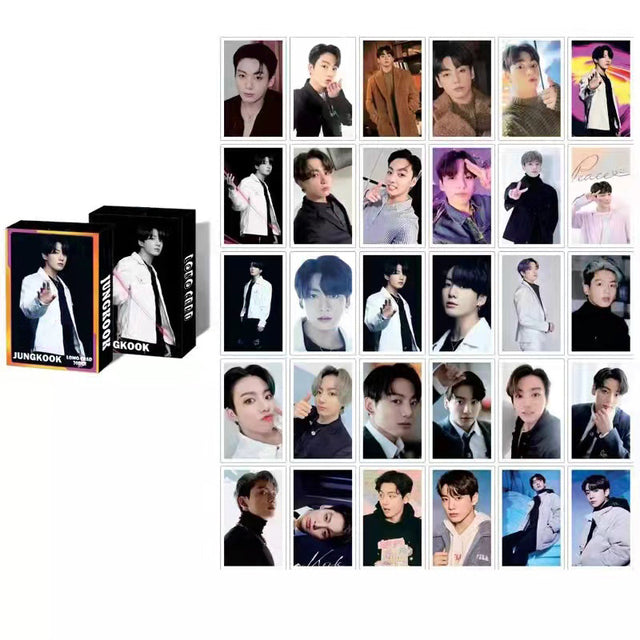 30pcs/box Kpop Boys Lomo Card Set Jungkook Jimin Photocard Stray Kids Photo Card Album