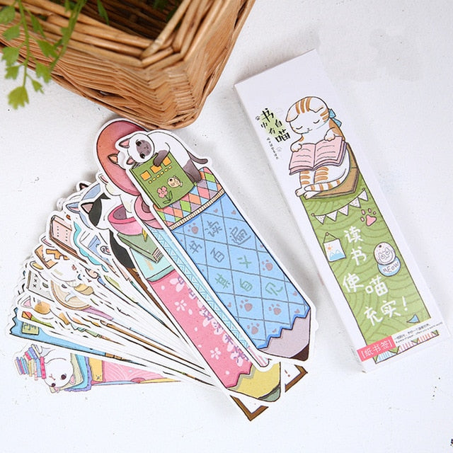 30pcs/lot Cute Animal Farm Paper Bookmark for Book Holder Multifunction Bookmark Stationery Children School Supplies Kawaii Gift