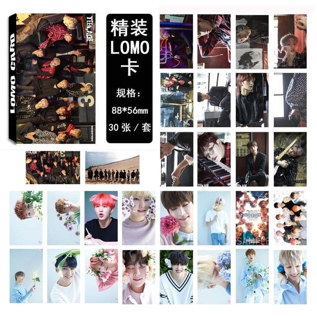 30pcs/set Kpop SEVENTEEN Lomo cards HD print High quality Photo album poster cards K-pop seventeen photocard new arrivals
