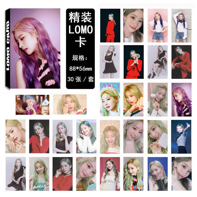 30pcs/set Kpop TWICE photocard Group single photo album lomo card HD high quality Print for fans collection new arrivals