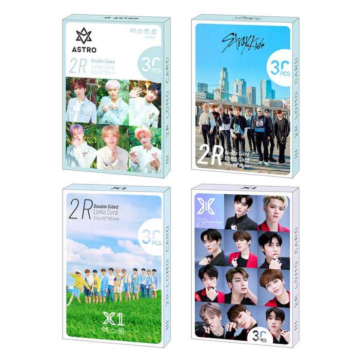 30pcs/set Kpop stray kids Double Print signture photocard high quality Twice X1 ASTRO album poster kpop lomo card