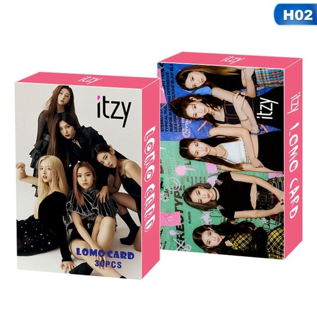 30pcs/set kpop ateez izone seventeen itzt lomo card seventeen nct monsta x album poster hd photocard k-pop cards
