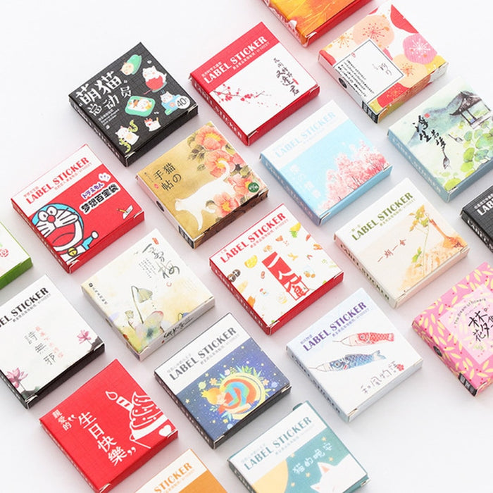 40 PCS/box Mini Cartoon Paper Sticker Decoration Decal DIY Album Scrapbooking Seal Sticker Kawaii Stationery Gift
