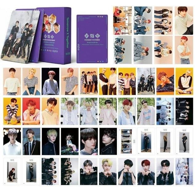 54 Pcs / Set Kpop BP EXO Twice Red Velvet TXT Album Photo Card LOMO Cards Postcards Decoration Supplies Fans Gifts