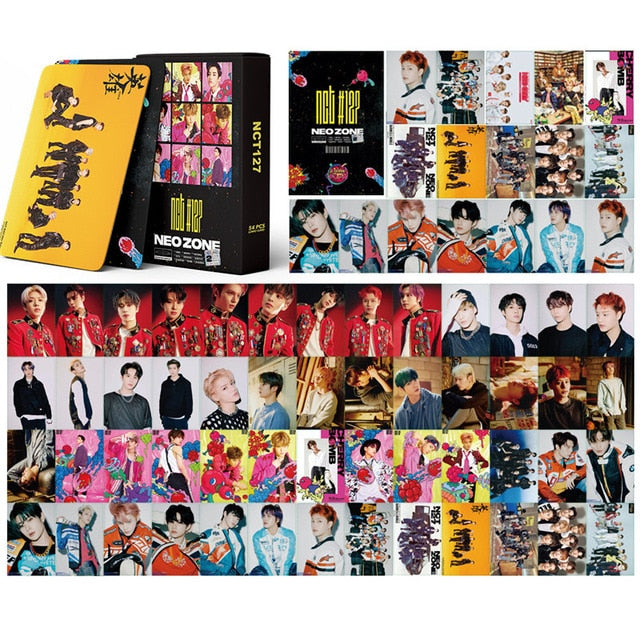 54 Pcs / Set Kpop  EXO NCT  TXT Album Photo Card LOMO Cards Postcards Decoration Supplies Fans Gifts