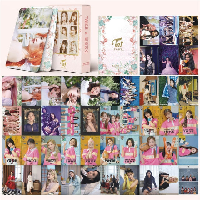 54 Pcs / Set Kpop  Twice Red Velvet  Album Photo Card LOMO Cards Postcards Decoration Supplies Fans Gifts