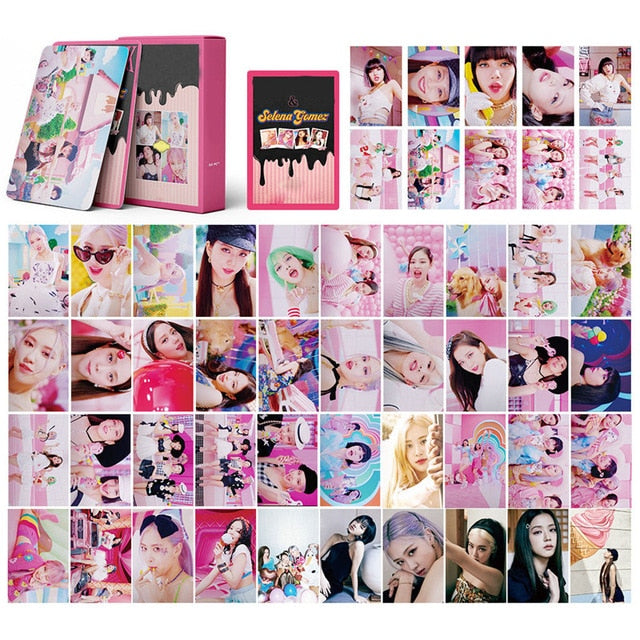 54 pcs/pack KPOP JENNIE LISA ROSE JISOO New Album ICE CREAM LOMO Cards Photo Cards