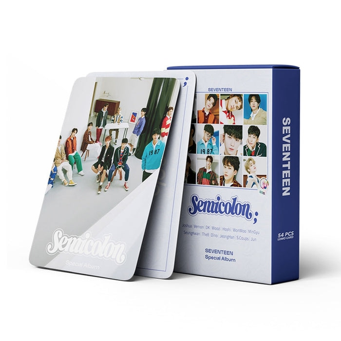 54Pcs/Box Kpop Seventeen LOMO Card Album Semicolon Photocard Self Made Cards For Fans Collection Stationery