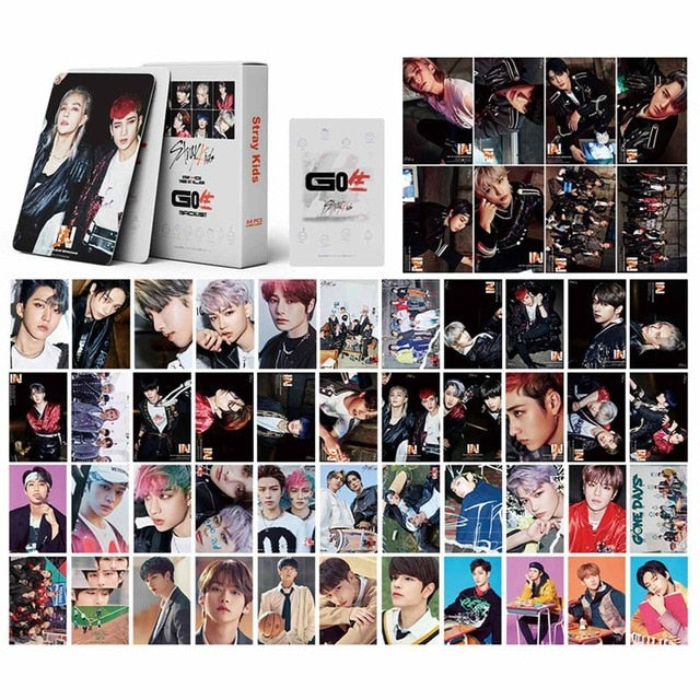 54Pcs/Box Kpop Stray Kids New Album GO LIVE LOMO Card Photocard Self Made Cards For Fans Collection Stationery